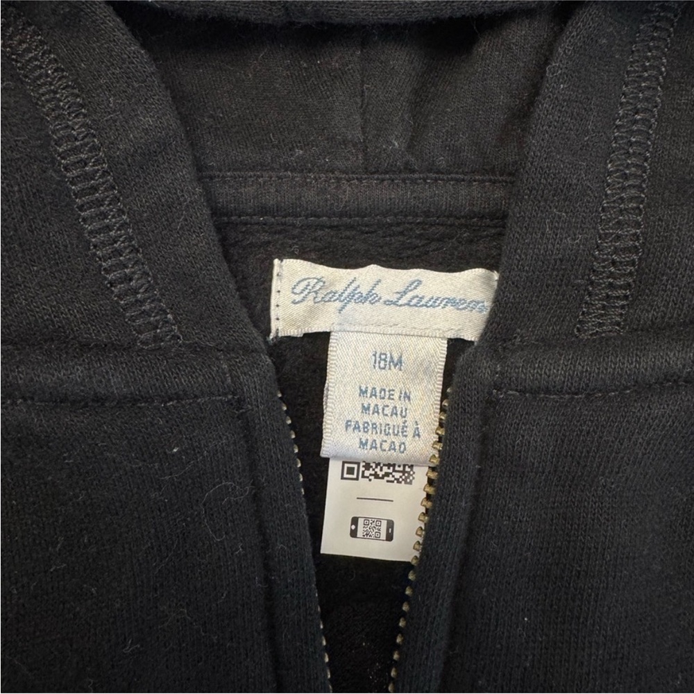 Ralph Lauren Black Sweatshirt with Embroidered Details - Picture 2 of 2
